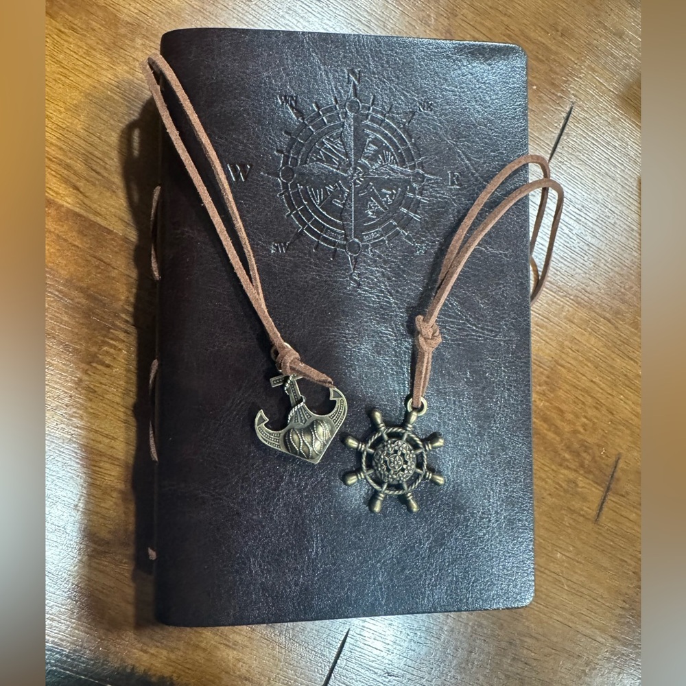 🆕 Nautical Journal 📓 with Compass Design & bookmark